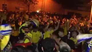 Cientos de personas salieron a la calle para festejar la victoria de su equipo, incumpliendo algunas de las normas anticovid.