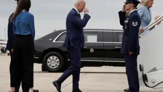 U.S. President Biden and first lady depart Joint Base Andrews