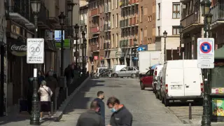 Vista de la calle Predicadores de Zaragoza, pendiente de que comiencen las obras de reforma.
