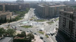 Rotonda de la Ciudadanía, en Zaragoza, donde confluyen la avenida de Madrid con la avenida Ciudad de  Soria