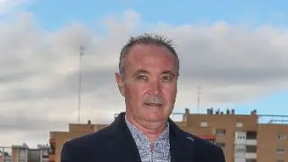 Juan Ignacio Martínez 'Jim', entrenador del Real Zaragoza, en La Romareda.