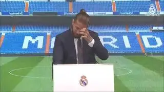 Un emocionado Sergio Ramos se despide del Real Madrid
