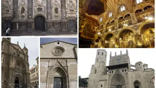 Iglesias de Zaragoza, Huesca y Teruel.