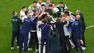 Italia celebra el pase a semifinales de la Eurocopa