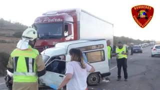 Accidente de tráfico en Vera de Moncayo.