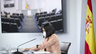 La ministra de Sanidad, Carolina Darias, tras el Consejo Interterritorial