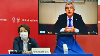 IOC President Thomas Bach arrives in Tokyo