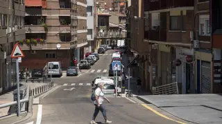 La calle de Sixto Celorrio, en el barrio del Arrabal.