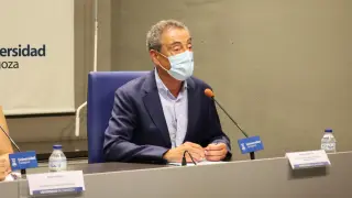 Carlos Martín, durante la rueda de prensa celebrada este lunes.