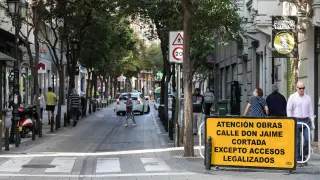 Corte de tráfico en la calle Don Jaime