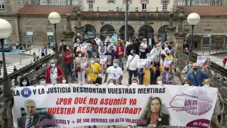 Manifestación en el 8º aniversario del accidente del tren Alvia