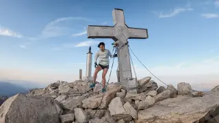 Oihana Kortazar, en la cima del Aneto.