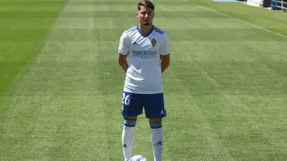 Presentación de Borja Sainz como nuevo jugador del Real Zaragoza.