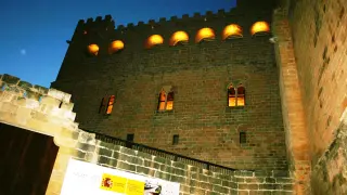Iluminación monumental del interior del castillo, incorporada con la última fase de la restauración.
