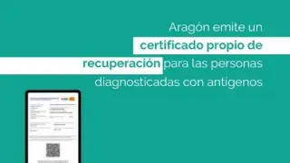 Certificado antígenos que emite desde hoy Aragón.