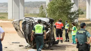 Una persona muere en un accidente de tráfico en las cercanías del viaducto de Lechago.