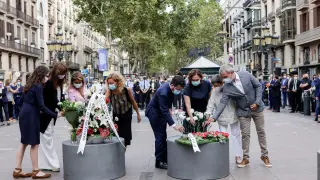 Homenaje a las víctimas del atentado del 17-A