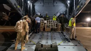Partida hacia Afganistán desde la Base Aérea de Zaragoza