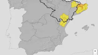 Alerta por crecidas en cauces y barrancos ante el aviso naranja por lluvias en Teruel