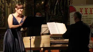 Un momento del recital de Eugenia Boix y Al Ayre Español en Jaca.