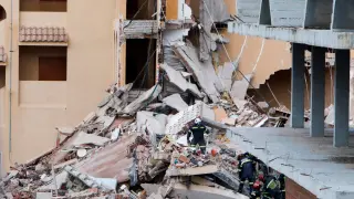 Edificio derrumbado en Peñíscola