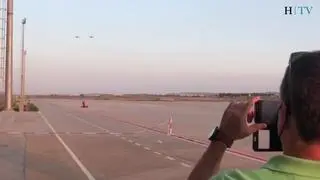 Llegada de los dos últimos aviones procedentes de Dubái a la Base de Zaragoza