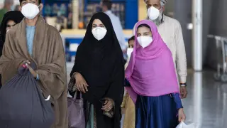 Población afgana evacuada a Estados Unidos.