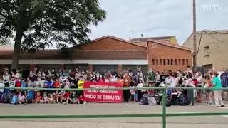 Protesta en Paniza para pedir el inicio de las obras del colegio