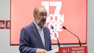 Javier Lambán en el Congreso del PSOE