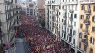 Manifestación de ANC por Diada en Barcelona