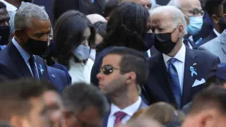 President Biden participates in a ceremony at the 9/11 Memorial in New York