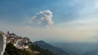 Desalojan el pueblo de Genalguacil (Málaga) por incendio de Sierra Bermeja