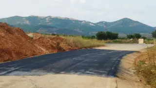 La carretera de Cosuenda actualmente y reabierta al tráfico