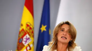 Teresa Ribera, durante la rueda de prensa posterior al Consejo de Ministros.