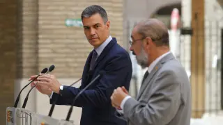 Javier Lambán y Pedro Sánchez