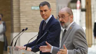 Javier Lambán y Pedro Sánchez