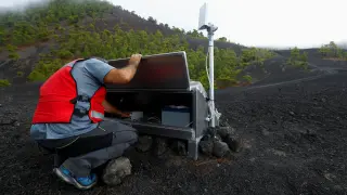 Un vulcanólogo en La Palma.