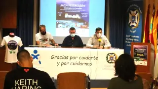 El acto de presentación del evento en el Colegio Oficial de Enfermería de Huesca.