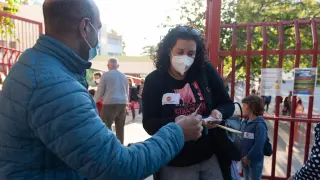 Protesta en el colegio María Moliner de Zaragoza
