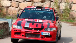 El Mitsubishi con el que Luis Bonillo y Moisés Sánchez ganaron en Nueno.