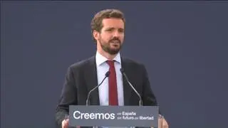 Pablo Casado exige a Sánchez que "cumpla su palabra" y traiga a España a Puigdemont