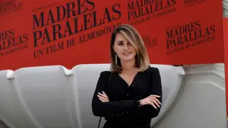 La actriz Penélope Cruz, este lunes durante la presentación de 'Madres paralelas' en el Hotel Ritz de Madrid.