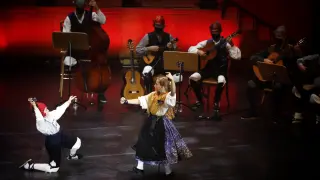 Certamen oficial de jotas -categorías benjamín, infantil y juvenil- del Pilar 2021, en la Sala Mozart del Auditorio