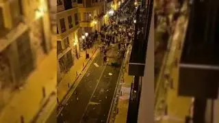 Más de una docena de detenidos por fuertes disturbios con la Policía Nacional en la plaza del Justicia de Zaragoza