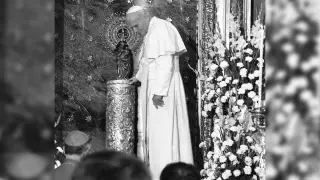 Cuando el Papa Juan Pablo II visitó Zaragoza en plenas fiestas del Pilar