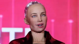 La robot Sophia, en un acto público.