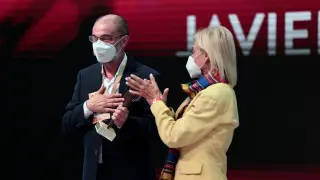 Lambán recibió el sábado el premio 'Manuel Marín' en el 40º Congreso del PSOE en Valencia