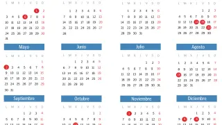 Calendario laboral de 2022 en Aragón. gsc