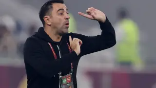 Xavi Hernández, durante un partido en Qatar.