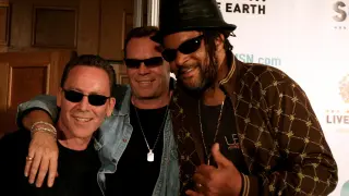 FILE PHOTO: Astro (R) is seen with other UB40 members in Sandton, South Africa in July 2007